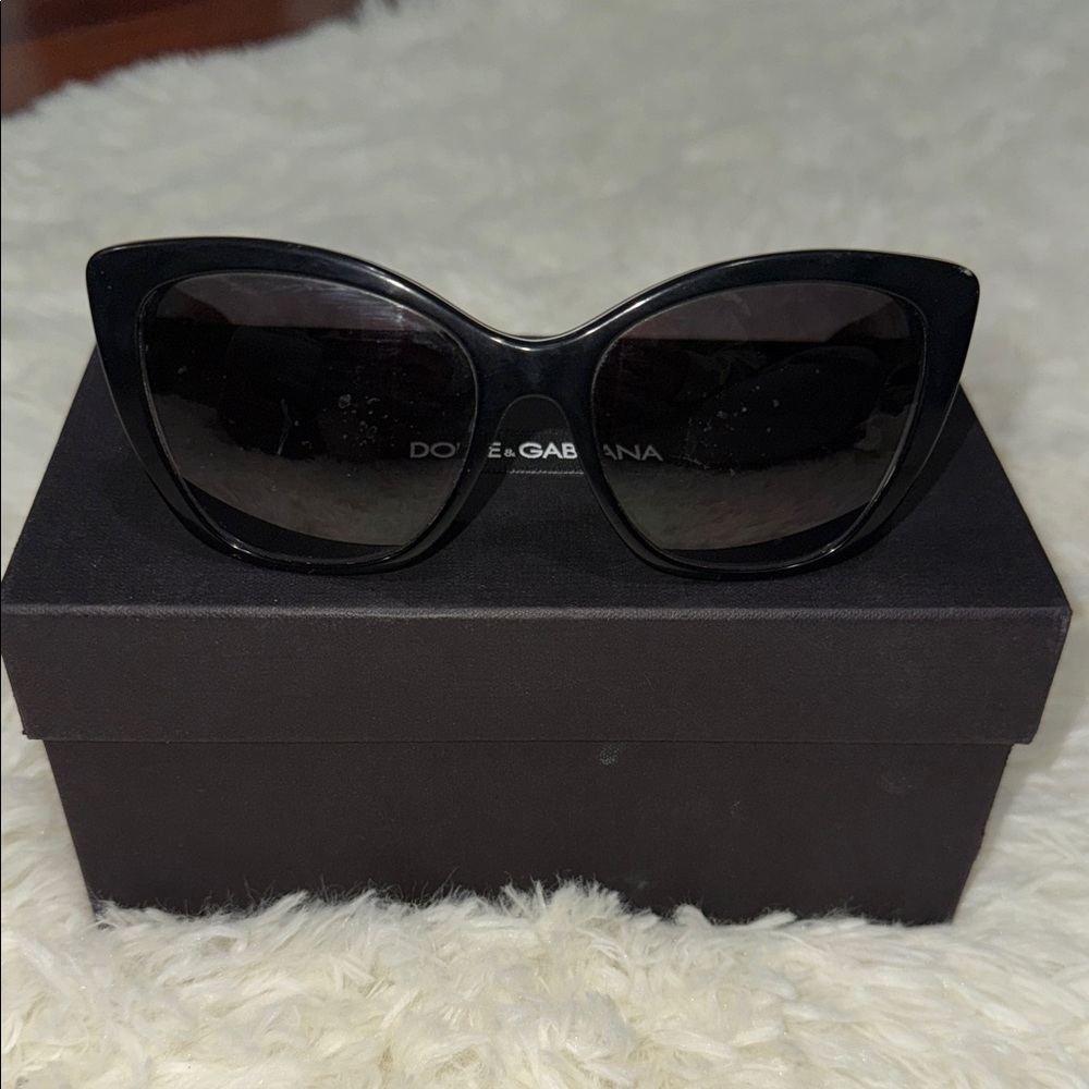 Dolce & Gabbana Cat Eye Polarized  Black Sunglasses